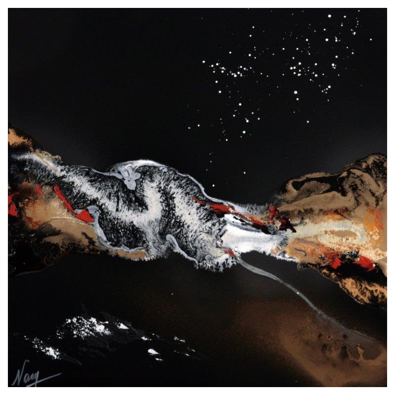 Peinture C3323 par Naen | Tableau Abstrait Acrylique Encre