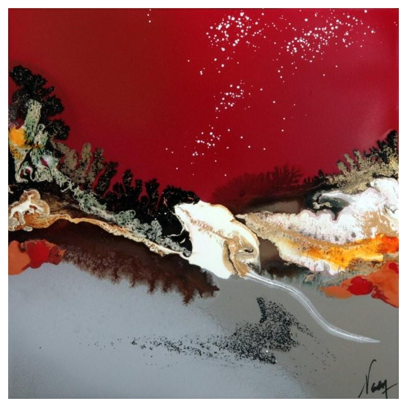 Peinture C3687 par Naen | Tableau Abstrait Acrylique Encre