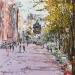 Painting cozy, urban life of Amsterdam by Rodrigues Bené | Painting Figurative Urban Acrylic