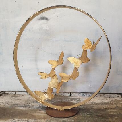 Sculpture Envolée de papillon par Eres Nicolas | Sculpture Figuratif Métal Animaux