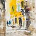 Painting lL coeur de la cité Niçoise by Poumelin Richard | Painting Figurative Landscapes Oil