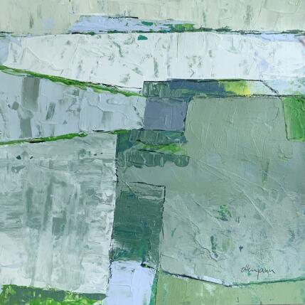 Peinture Ligne de calme par Ottenjann Andrea | Tableau Abstrait Acrylique Paysages