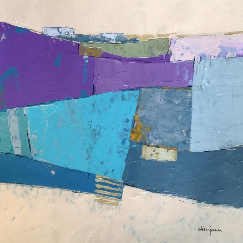 Painting Paysage réduit 2 by Ottenjann Andrea | Painting Abstract Landscapes Acrylic