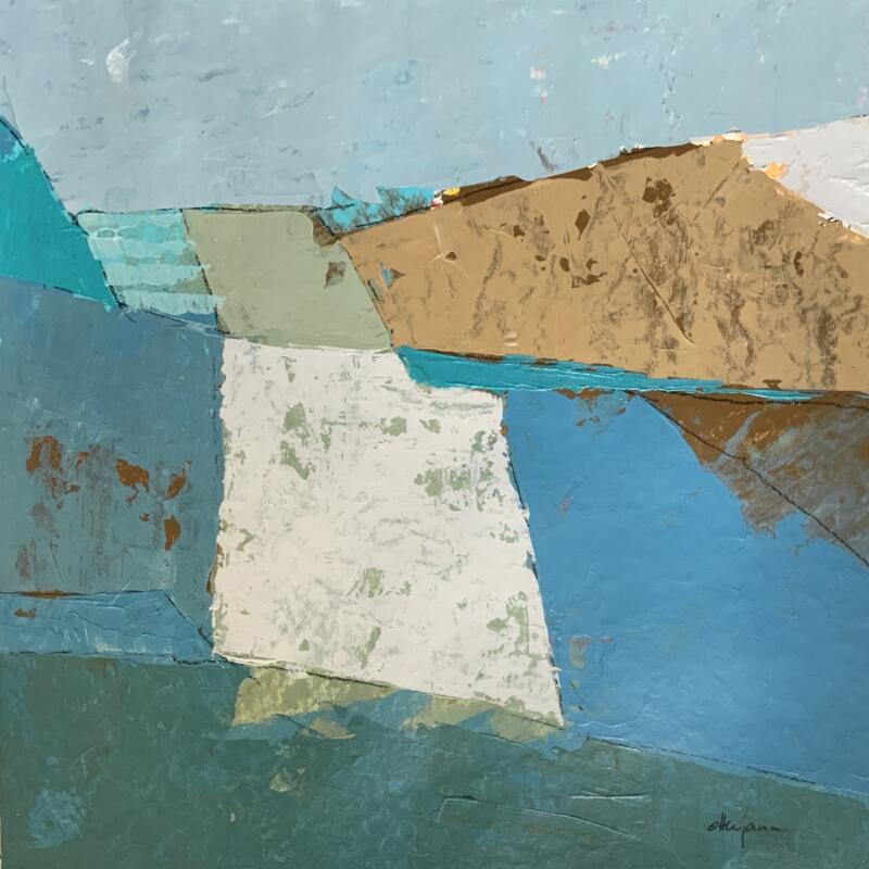 Peinture Paysage réduit 1 par Ottenjann Andrea | Tableau Abstrait Paysages Acrylique