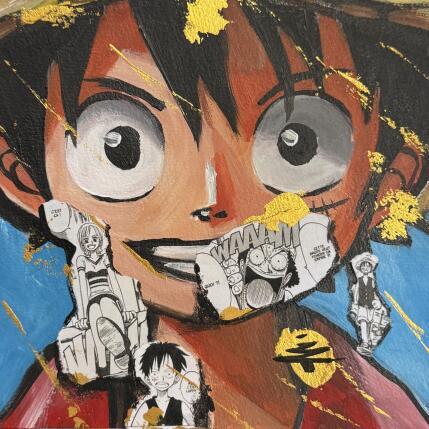 Painting Luffy Toon by Caizergues Noël  | Painting Pop-art Acrylic, Gluing Pop icons