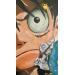 Peinture Luffy Angry par Caizergues Noël  | Tableau Pop-art Icones Pop Acrylique Collage