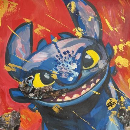 Peinture Krokmou par Caizergues Noël  | Tableau Pop-art Acrylique, Collage Icones Pop