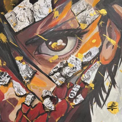 Peinture Mikasa par Caizergues Noël  | Tableau Pop-art Acrylique, Collage Icones Pop