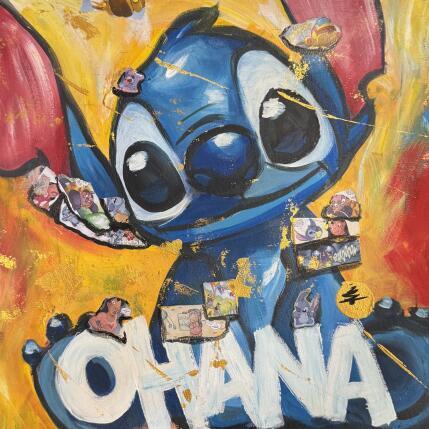 Peinture Stitch Cute par Caizergues Noël  | Tableau Pop-art Acrylique, Collage Icones Pop