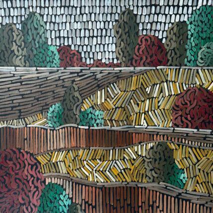 Painting autumn landscape by Dmitrieva Daria | Painting Subject matter Acrylic