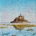 Painting Journée au Mont Saint-Michel by Dessapt Elika | Painting Impressionism Acrylic Sand