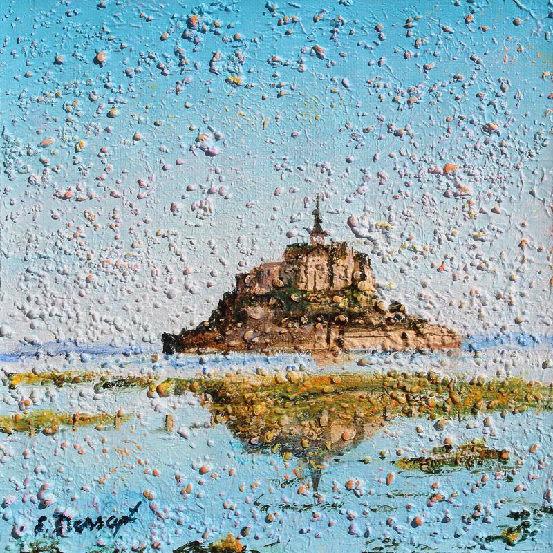 Painting Journée au Mont Saint-Michel by Dessapt Elika | Painting Impressionism Acrylic Sand