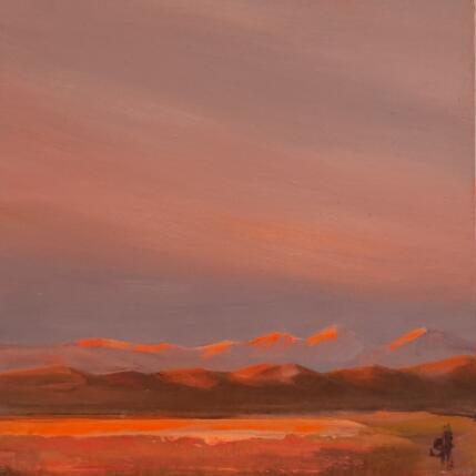 Peinture GLOWING MOUNTAINS IN THE DISTANCE par Herz Svenja | Tableau