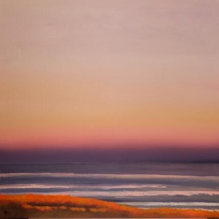 Painting SUNSET AT THE CLIFF by Herz Svenja | Painting Figurative Acrylic Landscapes, Marine, Nature