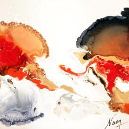 Painting C3844 by Naen | Painting Abstract Acrylic, Ink