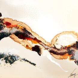 Peinture C3868 par Naen | Tableau Abstrait Acrylique, Encre