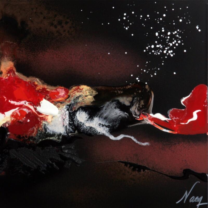 Peinture C3294 par Naen | Tableau Abstrait Acrylique Encre