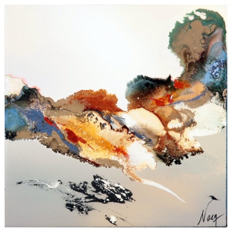 Peinture C3803 par Naen | Tableau Abstrait Acrylique Encre