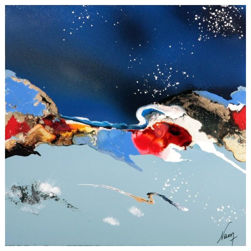 Peinture C3865 par Naen | Tableau Abstrait Acrylique Encre