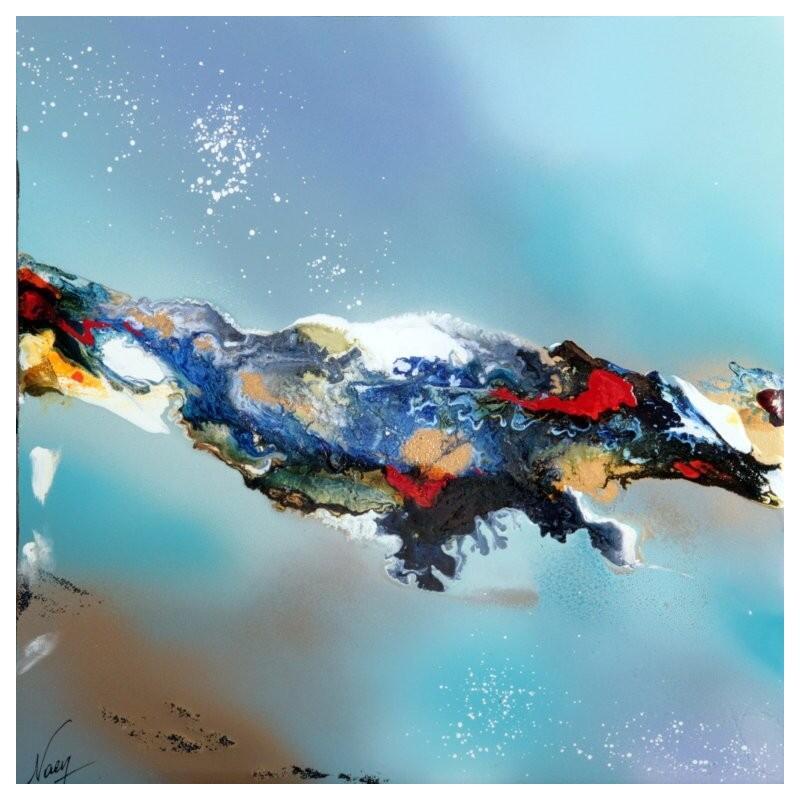Peinture C3768 par Naen | Tableau Abstrait Acrylique Encre