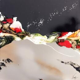 Peinture C3879 par Naen | Tableau Abstrait Acrylique, Encre