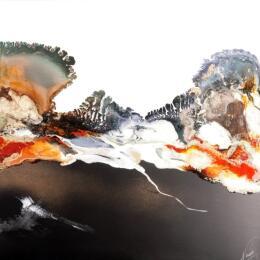 Peinture C3818 par Naen | Tableau Abstrait Acrylique, Encre