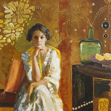 Peinture Sépia dreams par Romanelli Karine | Tableau Figuratif Acrylique, Collage Portraits, Scènes de vie