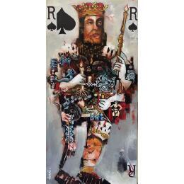 Painting L'épique épopée du Roi de Pique by Doudoudidon | Painting Raw art Acrylic