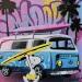 Painting Snoopy super surf by Lemoine Mael | Painting Pop-art Pop icons Graffiti Acrylic