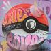 Peinture Pokeball par Lemoine Mael | Tableau Pop-art Icones Pop Graffiti Acrylique