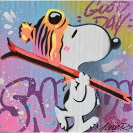 Painting Snoopy Ski  by Kedarone | Painting Pop-art Acrylic, Graffiti Pop icons