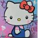 Painting Hello Kitty by Lemoine Mael | Painting Pop-art Pop icons Graffiti Acrylic