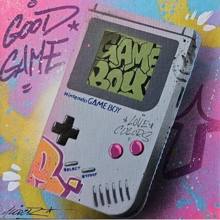 Painting Game Boy by Lemoine Mael | Painting Pop-art Acrylic, Graffiti Pop icons