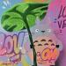 Peinture Totoro par Lemoine Mael | Tableau Pop-art Icones Pop Graffiti Acrylique