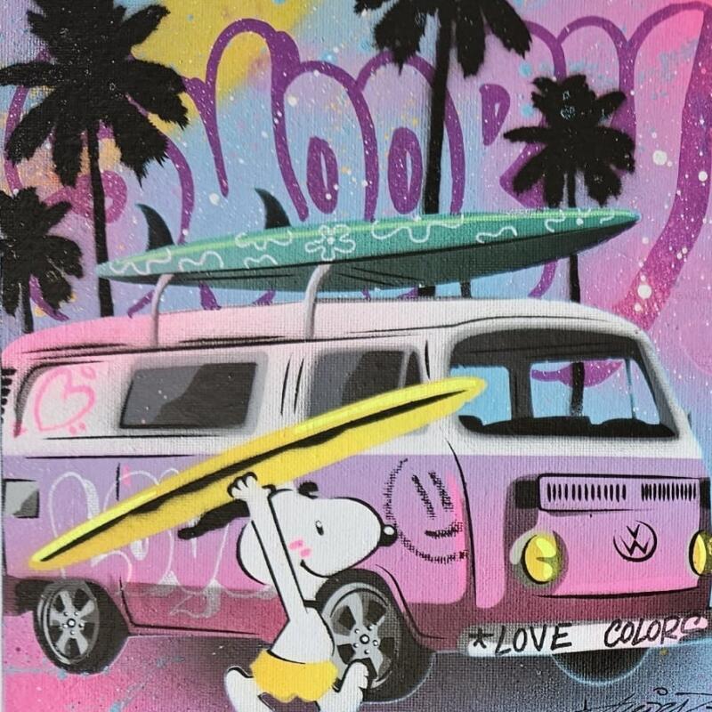 Painting Snoopy planche by Lemoine Mael | Painting Pop-art Pop icons Graffiti Acrylic