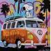 Painting Snoopy super van by Lemoine Mael | Painting Pop-art Pop icons Graffiti Acrylic