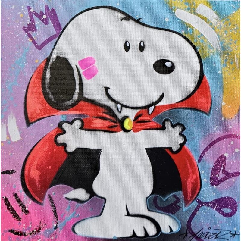 Painting Snoopy Drac by Lemoine Mael | Painting Pop-art Pop icons Graffiti Acrylic