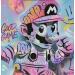 Peinture Mario par Lemoine Mael | Tableau Pop-art Icones Pop Graffiti Acrylique