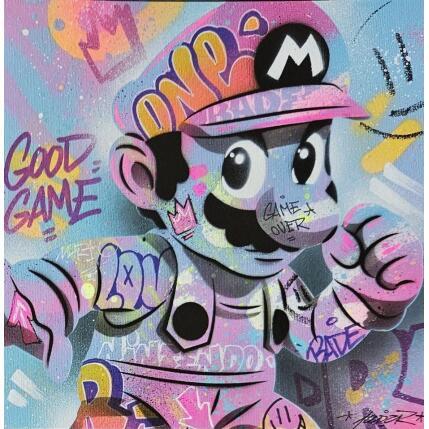 Painting Mario by Lemoine Mael | Painting Pop-art Acrylic, Graffiti Pop icons