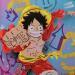 Painting Luffy by Lemoine Mael | Painting Pop-art Pop icons Graffiti Acrylic