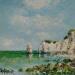 Peinture Porte d'Aval, Etretat  par Sannier Daniel | Tableau Impressionnisme Paysages Huile