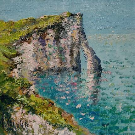 Peinture La pointe d'Etretat par Sannier Daniel | Tableau Impressionnisme Huile Paysages