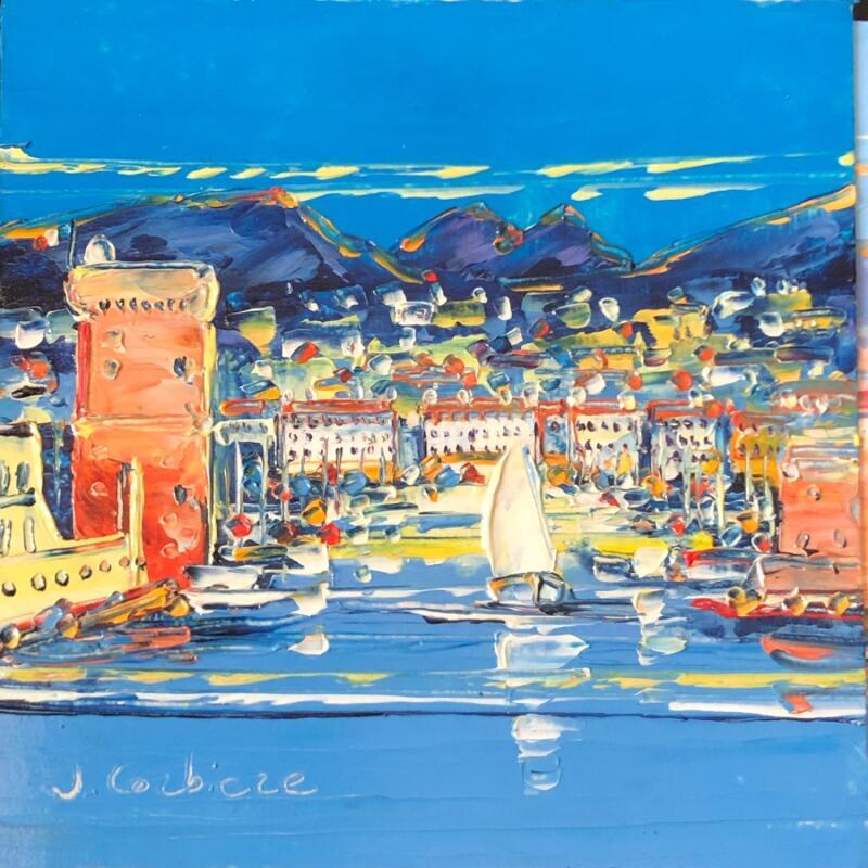 Painting Mistral se lève by Corbière Liisa | Painting Figurative Landscapes Urban Marine Oil