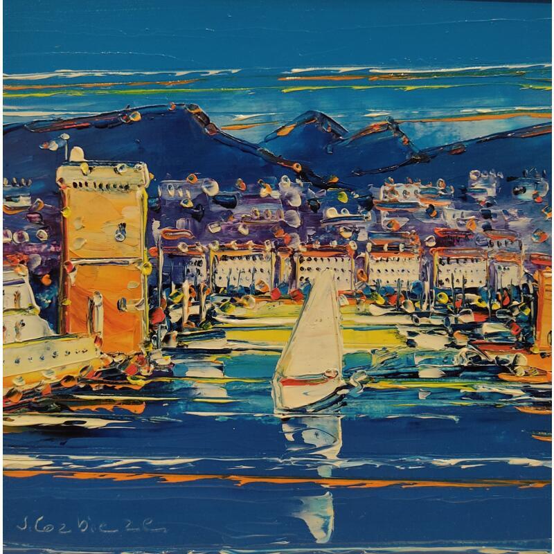 Pintura Départ pour la Corse por Corbière Liisa | Pintura Figurativo Paisajes Marine Aceite