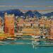 Painting L'air de Marseille by Corbière Liisa | Painting Figurative Landscapes Marine Oil