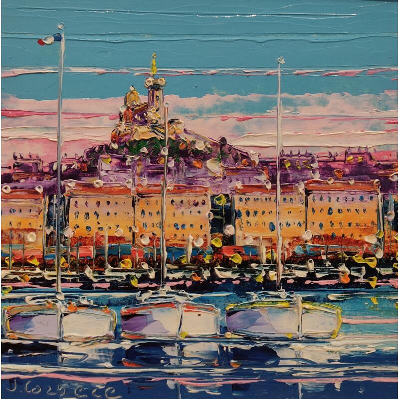 Peinture Vacances à Marseille par Corbière Liisa | Tableau Figuratif Paysages Marine Huile