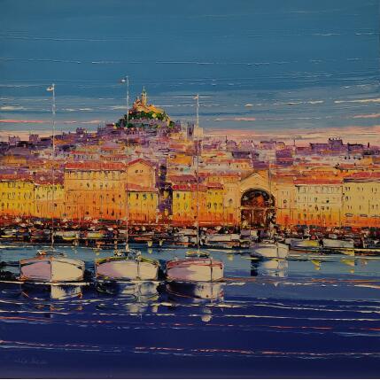 Pintura Voila la bonne mère de Marseille por Corbière Liisa | Pintura Figurativo Aceite Marine, Paisajes