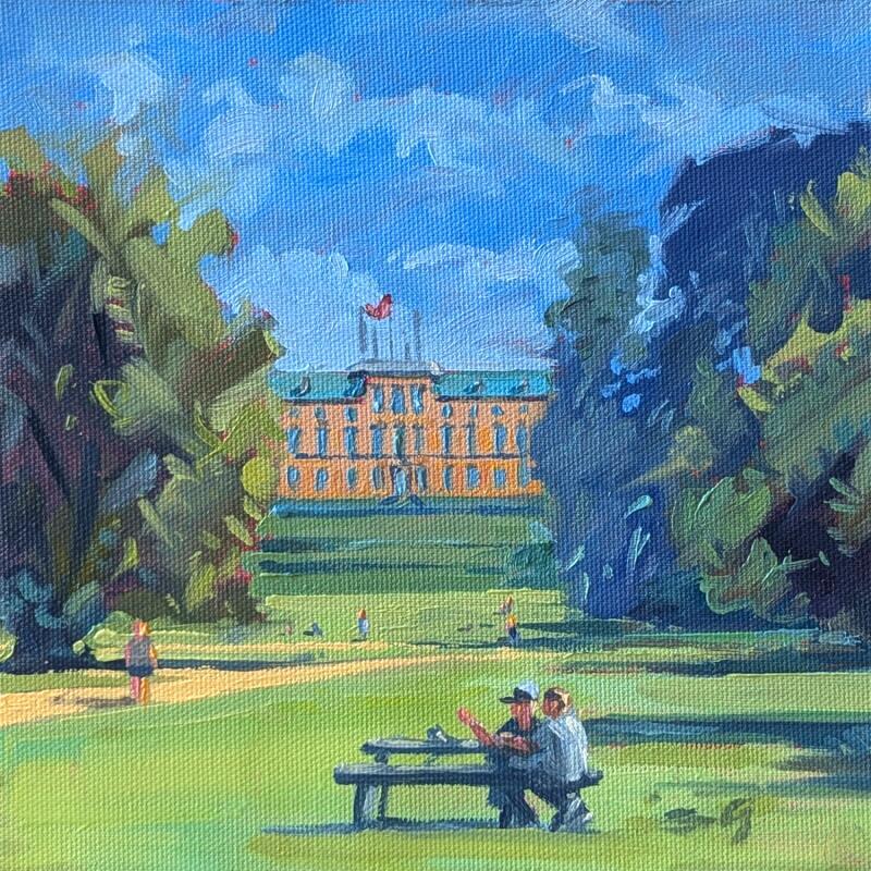 Painting Frederiksberg Gardens by Gaboury Benjamin  | Painting Impressionism Landscapes Life style Architecture Oil