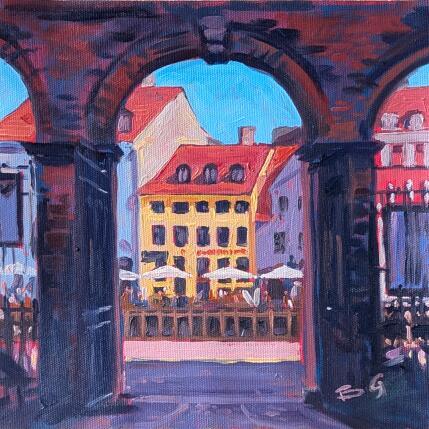 Painting Nyhaven gate by Gaboury Benjamin  | Painting Impressionism Oil Architecture, Life style, Urban