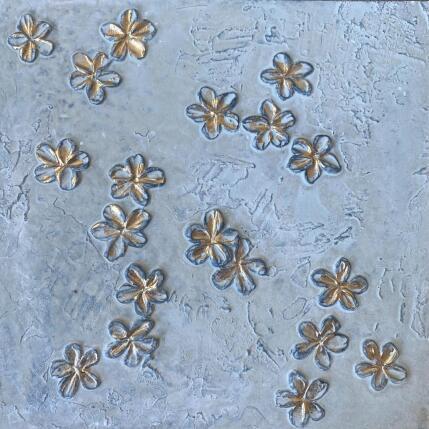 Painting Fleurs éparpillées dorées by Trébucq Marion  | Painting Figurative Acrylic, Pigments Nature